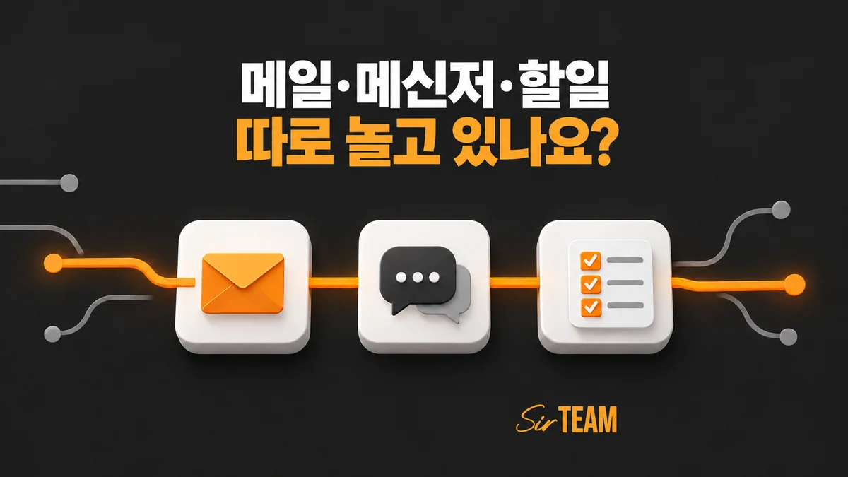협업툴을 바꾸기 전에 확인할 것: 메일·메신저·할일이 따로 놀고 있지는 않나요?