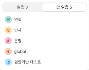 써팀 안 읽음 사용자 확인